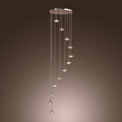 Max 10W Modern/Contemporary Crystal / Mini Style / Bulb Included Chrome Metal Pendant Lights Living Room / Bedroom / Dining Room