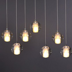 1-Light Crystal Glass Stone Dining Room Pendant Lamp Bar Cafe Pendant Lights Decorative Pendant Lighting