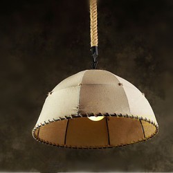 35CM Contracted Nordic Vintage Linens, Hemp Rope American Country Droplight Lamp LED