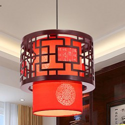 30*30CM Single Head Meals Chandeliers Archaize Restaurants Teahouse Small Droplight Lamp LED