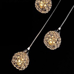 Max 40W Modern/Contemporary Crystal Electroplated Metal Pendant Lights Bedroom / Dining Room / Hallway