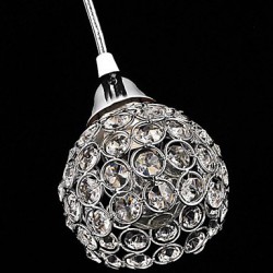 Max 40W Modern/Contemporary Crystal Electroplated Metal Pendant Lights Bedroom / Dining Room / Hallway