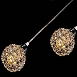 Max 40W Modern/Contemporary Crystal Electroplated Metal Pendant Lights Bedroom / Dining Room / Hallway