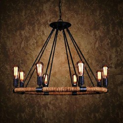 40W Traditional/Classic / Rustic/Lodge / Vintage / Retro / Country Painting Metal Pendant LightsLiving Room / Bedroom / Dining Room /