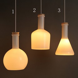 E27 15*26CM Line 1M Contemporary And Contracted Creative Magic White Glass Bottle Line Droplight Led