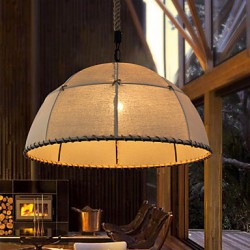 35CM Loft Industrial Wind Straightforward Linen American Country Creative Arts Droplight Lamp LED
