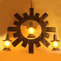 Antique Wood Chandelier American Country Iiving Room lamp lamp Restaurant