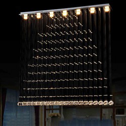 K9 LED Crystal Pendant Lamp Hanging Wire Chandelier Lighting Ceiling Light For Indoor Cafe H150CM CE FCC UL