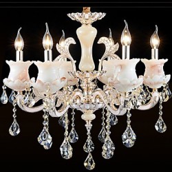 European Style Zinc Alloy Candle Crystal Pendant lamp