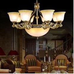 Chandeliers 220V Bronze European Retro Classic