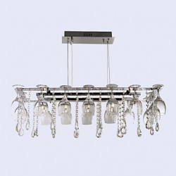 14 Modern/Contemporary / Traditional/Classic Crystal / Bulb Included Chrome Metal Pendant Lights Dining Room