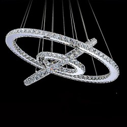 LED Ceiling Light Pendant Chandelier Light Lighting Fixtures with K9 Crystal LED Warm and LED Cool White D304050cm CE UL