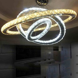 LED Ceiling Light Pendant Chandelier Light Lighting Fixtures with K9 Crystal LED Warm and LED Cool White D304050cm CE UL