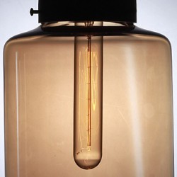 Modern Glass Pendant Lights with 2 Lights in Transparent Bottle Design