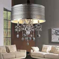 40W Modern/Contemporary Crystal Metal Pendant Lights Living Room