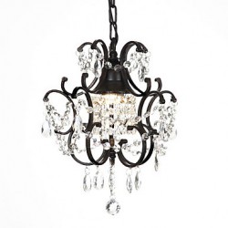 60W Modern Chandelier with Crystal Beads