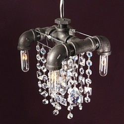 North American-Style Characteristic 5 Light Pendant In Pipe Design