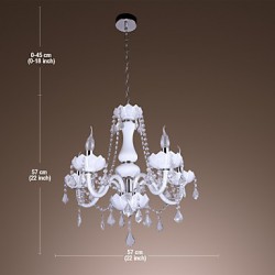 Modern European style luxury jade crystal glass chandelier