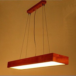 Simple High-end Solid Wood LED Office Dining Room Balcony Pendant