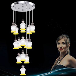 Restaurant 15 Head Of Modern Simple LED Crystal Pendant Pendant A