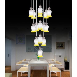 Restaurant 15 Head Of Modern Simple LED Crystal Pendant Pendant A