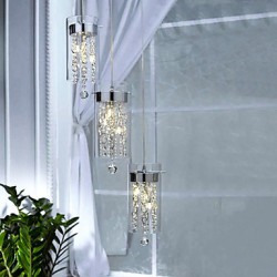 Artistic Crystal Pendant Lights with Glass Shades