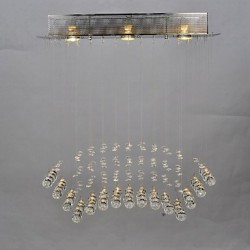 MAX 50W Traditional/Classic Crystal Chrome Metal Flush Mount Living Room / Bedroom / Dining Room / Study Room/Office / Hallway