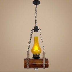 Bar Bar Restaurant Aisle Of The Retro Solid Wood Single Head Pendant