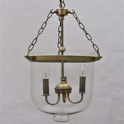 American country Vintage temple bell glass chandelier