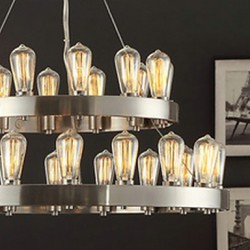 MAX:60W Vintage Mini Style Chrome Metal Chandeliers Bedroom / Dining Room / Study Room/Office / Entry / Hallway