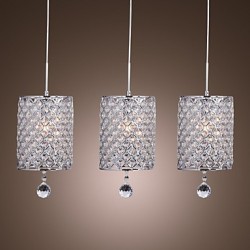 40w Modern/Contemporary Crystal Chrome Metal Pendant Lights Bedroom / Dining Room / Study Room/Office / Kids Room