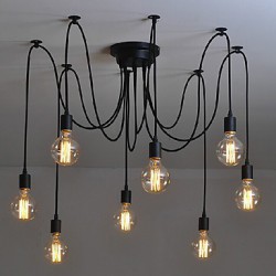 8 Lights Chandeliers / Pendant Lights Traditional/Classic / Retro Bedroom / Study Room/Office / Hallway E26/E27 Metal