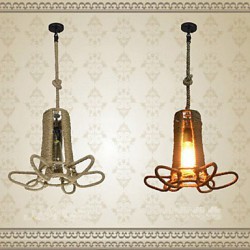 North American Type Rural Industrial Hemp retro Wrought Iron Chandelier B