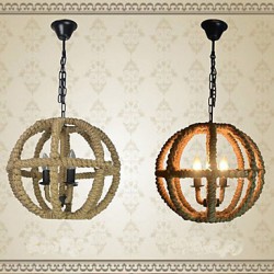 North American Type Rural Industrial Hemp retro Wrought Iron Chandelier