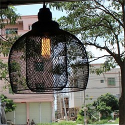 American Retro Birdcage Shape Iron Art Chandelier