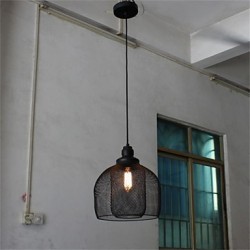 American Retro Birdcage Shape Iron Art Chandelier