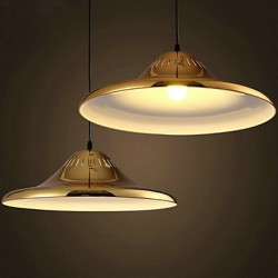 Country LED Gold Metal Pendant Lights Bedroom / Dining Room / Study Room/Office / Game Room / Hallway / Garage