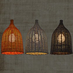 Rattan Chandelier Chandelier Chandelier Creative Personality Retro Restaurant Rattan lamp