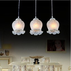 Pendant White Three-Lights 220V European Retro Classic