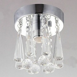 Modern Crystal 1 Lights Flush Mount In Crown Shape