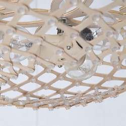 12W Vintage LED UFO Wood Chandeliers Living Room / Bedroom / Dining Room / Study Room/Office / Hallway