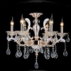 European Style luxury Candle Crystal Pendant living Room Bedroom Dining Room Zinc Alloy lamps