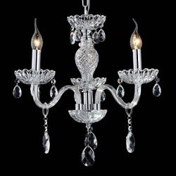 6-Light The style of palace Glass Chandelier With Candle Bulb