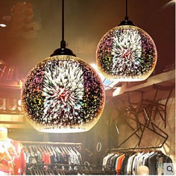 Simple Bar table 3D Glass Creative Personality Restaurant Pendant A