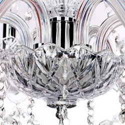 20-60W Rustic/Lodge Crystal Others Glass Chandeliers Living Room / Bedroom