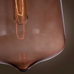 70W Modern Glass Pendant Light in Transparent Bottle Design