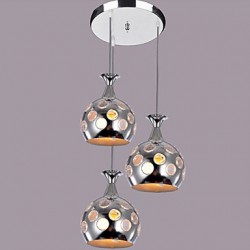 Max 60W Modern/Contemporary / Island Mini Style Electroplated Pendant Lights Living Room / Bedroom / Dining Room