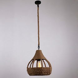 Rope 1 Light Pendant Lights Country