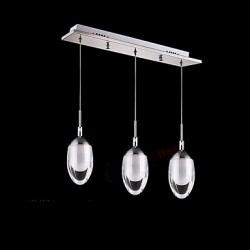 3W Modern/Contemporary LED Chrome Metal Pendant Lights Living Room / Bedroom / Dining Room / Kitchen / Study Room/Office / Kids Room