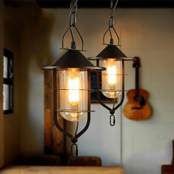 MAX 40W Retro Mini Style Painting Metal Pendant LightsLiving Room / Bedroom / Dining Room / Kitchen / Study Room/Office / Kids Room /